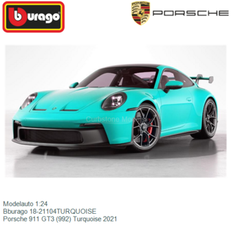 PORSCHE 911 GT3 1:24 MODEL BBURAGO 18-21104